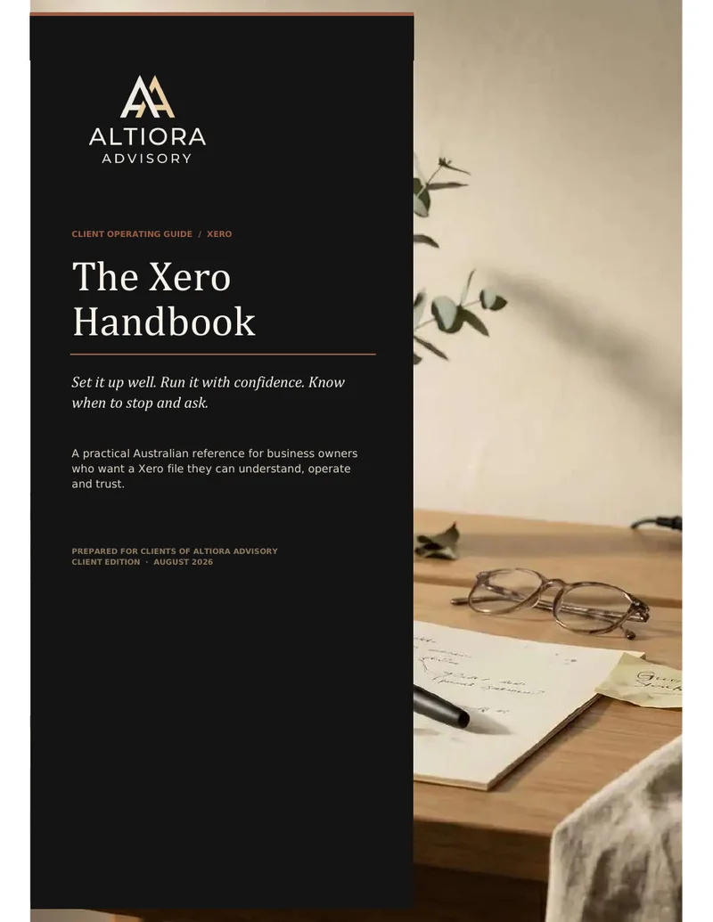 Cover of The Xero Handbook by Altiora Advisory