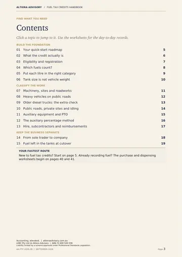 Fuel Tax Credits Made Clear, page 3
